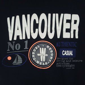 Vtg 80s Vancouver BC Waves Resort Casual T-Shirt M